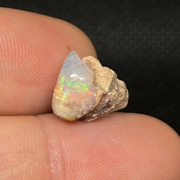 Polished Rolling Colored Lighthouse Ethiopian Jelly Opal Collectible Specimen - Picture 6 of 10